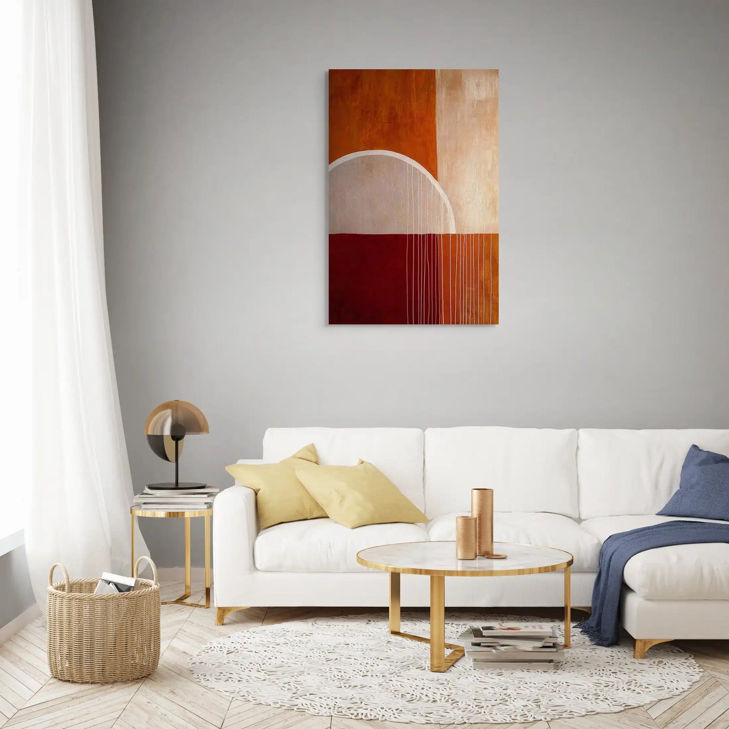 Tableau Design Terracotta - En Abstraction Affiches, reproductions et œuvres graphiques Art Virtuoso