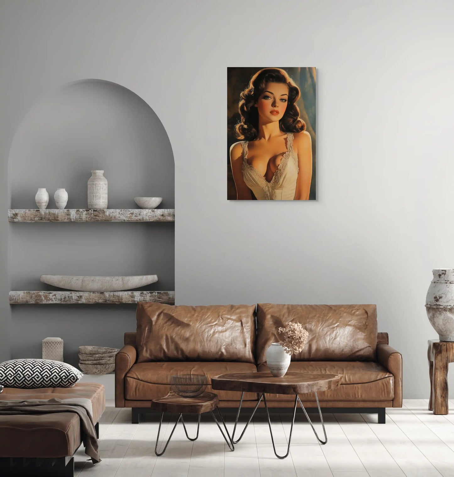 Tableau Femme Vintage : Diva Hollywoodienne Affiches, reproductions et œuvres graphiques Art Virtuoso