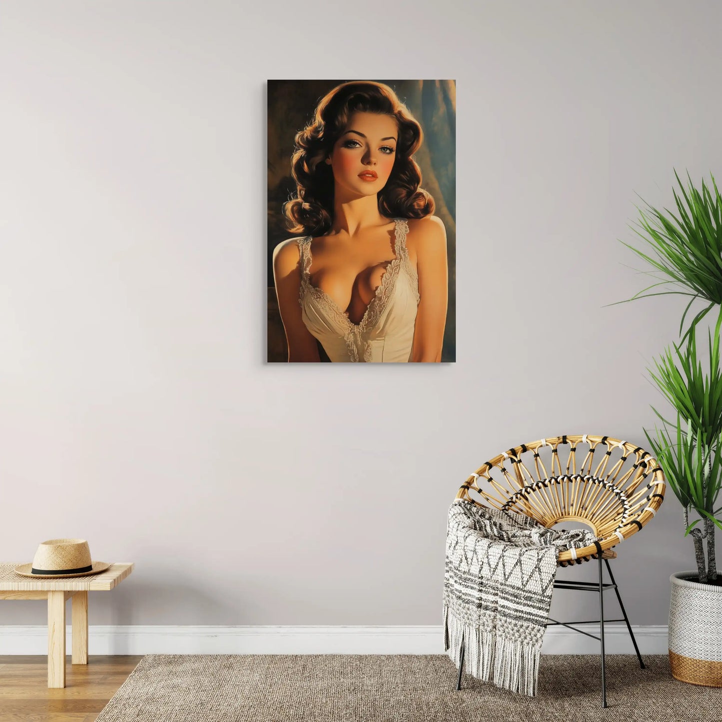 Tableau Femme Vintage : Diva Hollywoodienne Affiches, reproductions et œuvres graphiques Art Virtuoso