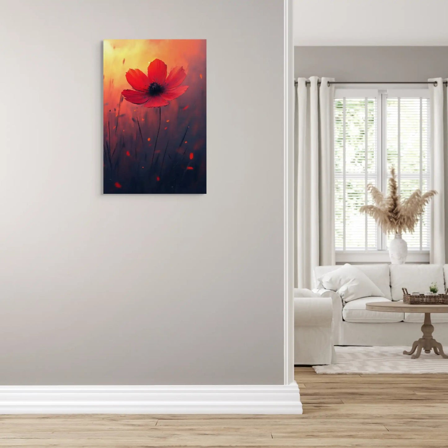Tableau Fleur Rouge - Cosmos Flamboyant Affiches, reproductions et œuvres graphiques Art Virtuoso