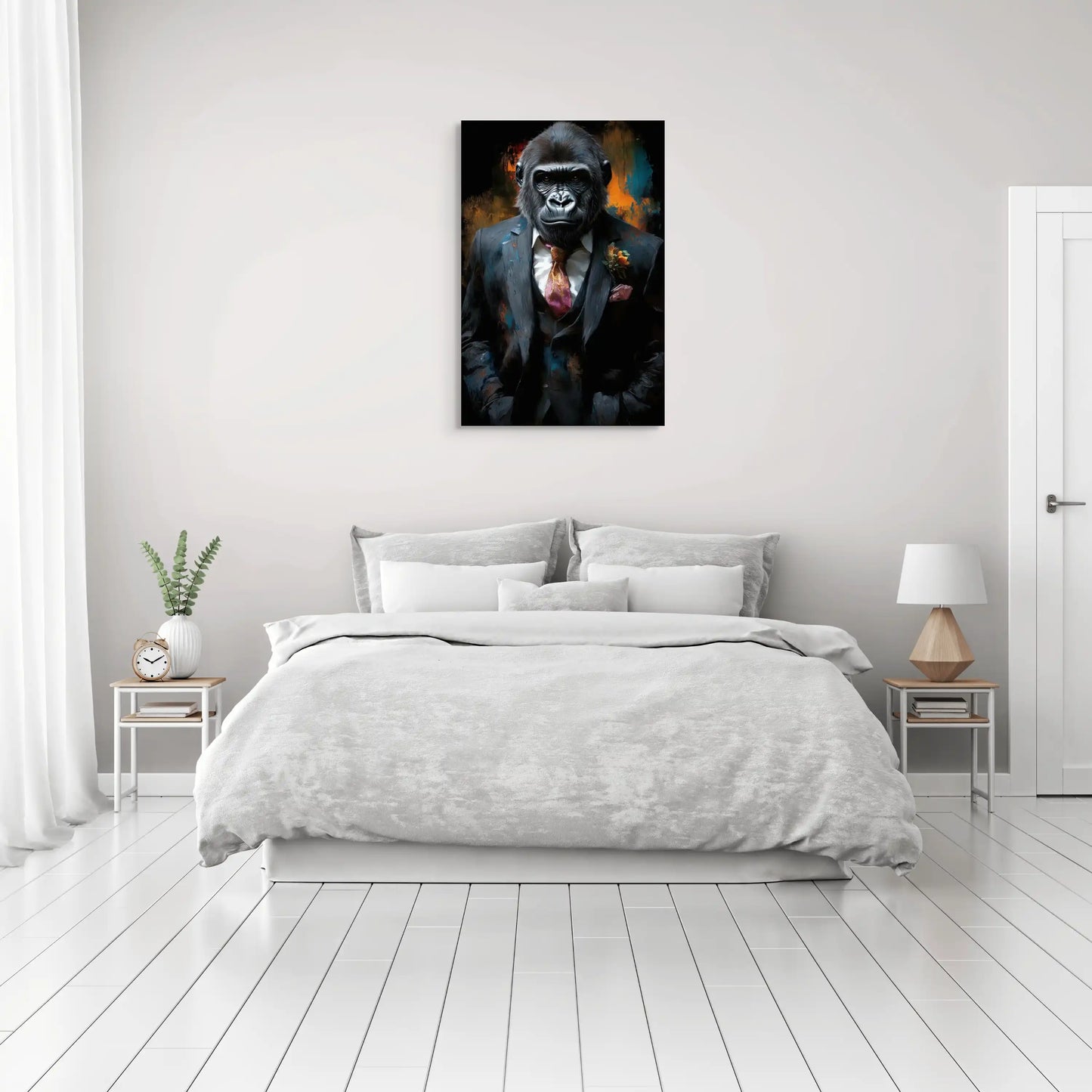 Tableau Gorille Costume : Portrait Moderne Affiches, reproductions et œuvres graphiques Art Virtuoso