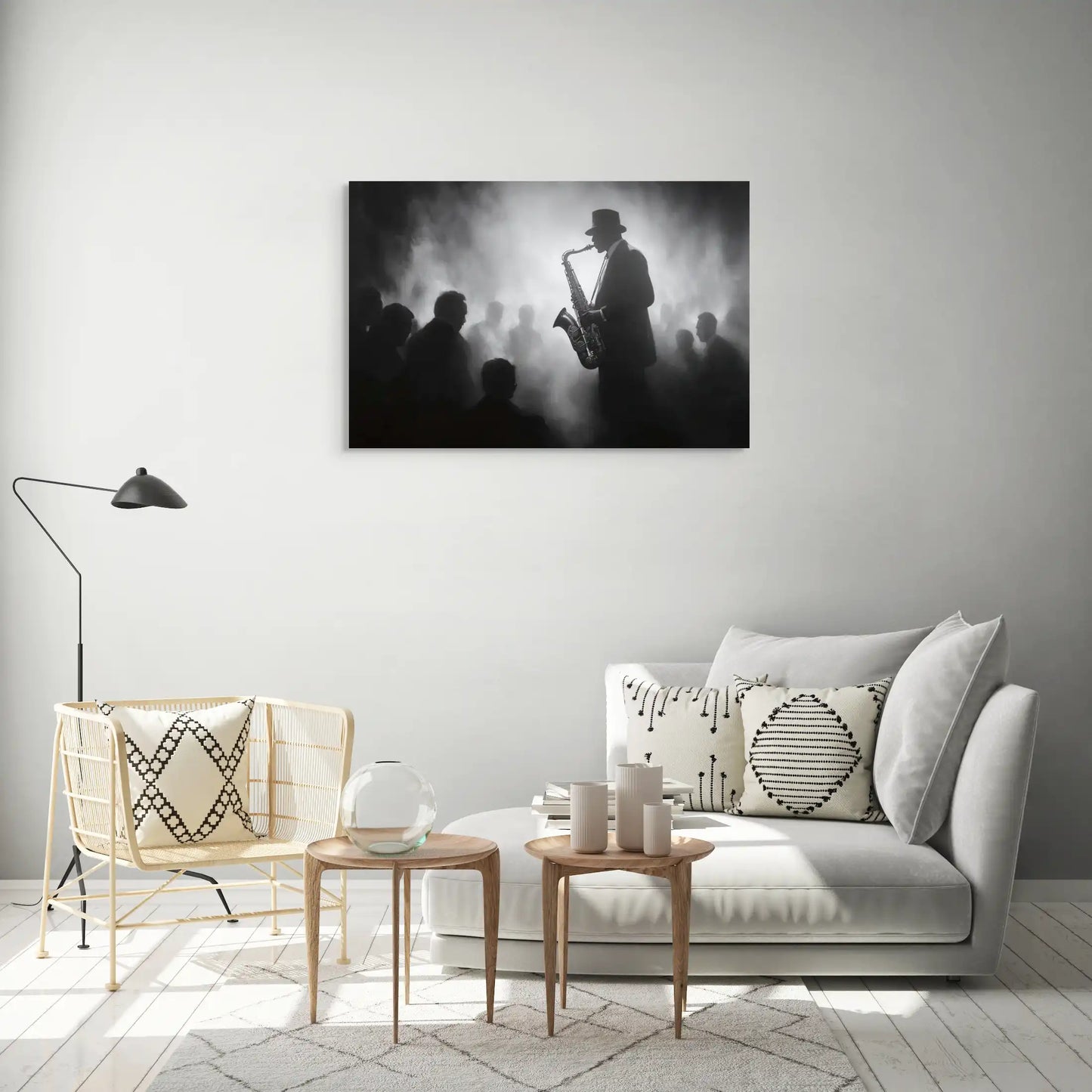 Tableau Jazz Noir et Blanc Affiches, reproductions et œuvres graphiques Art Virtuoso