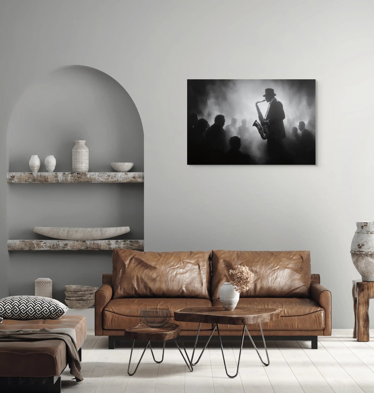 Tableau Jazz Noir et Blanc Affiches, reproductions et œuvres graphiques Art Virtuoso