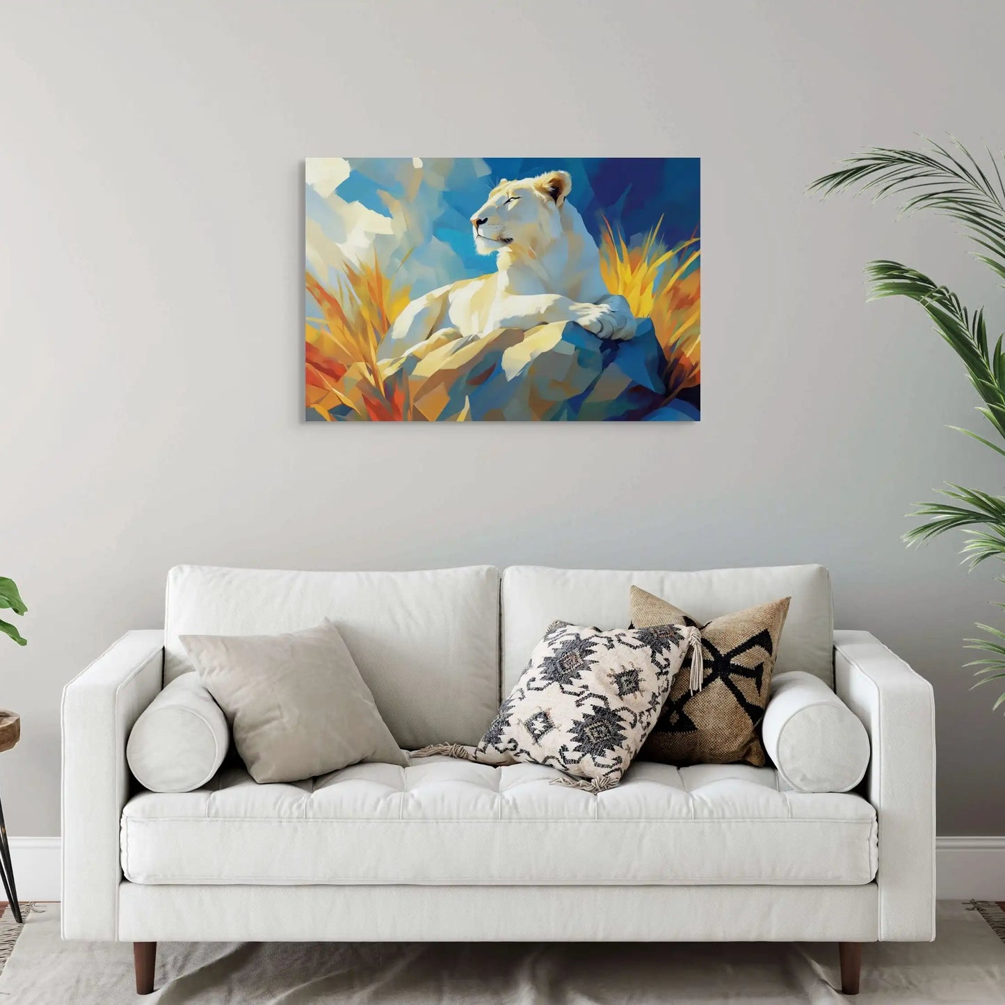 Tableau Lionne Royale - Sérénité Sauvage Affiches, reproductions et œuvres graphiques Art Virtuoso