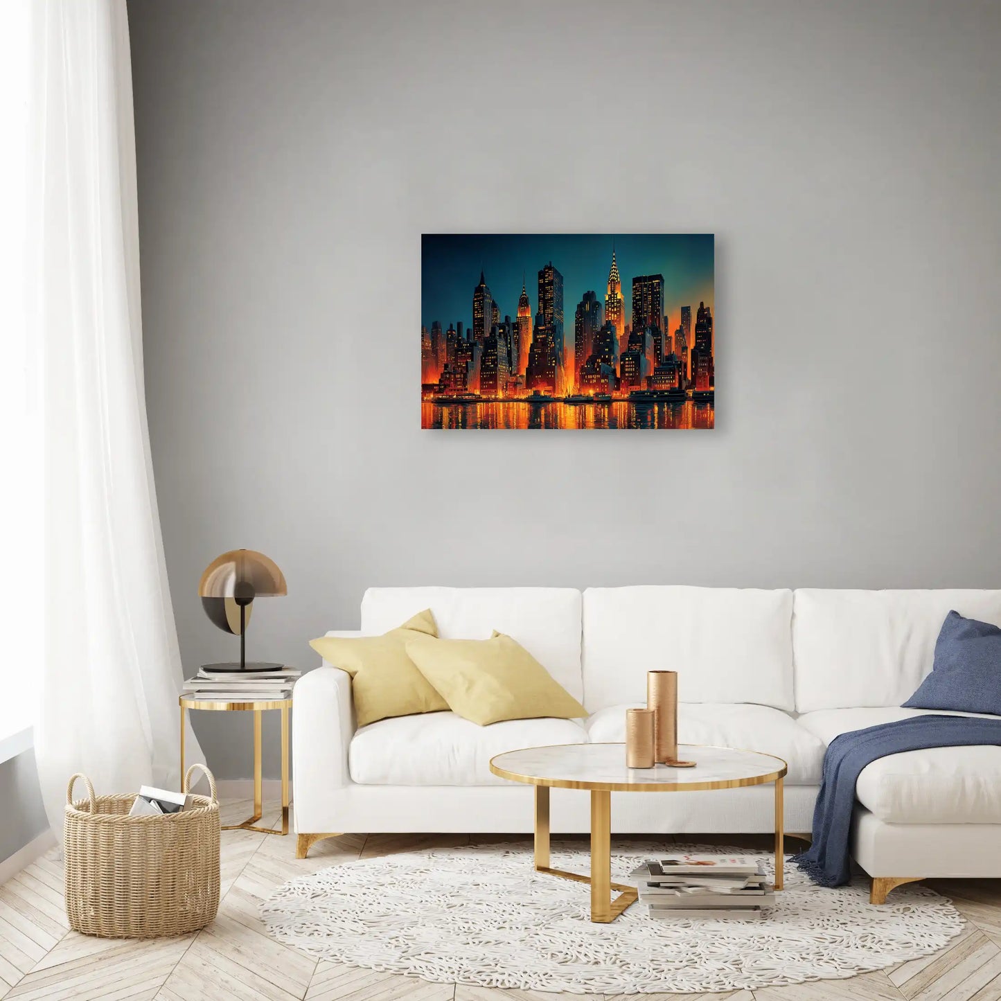 Tableau Manhattan : Skyline Doré