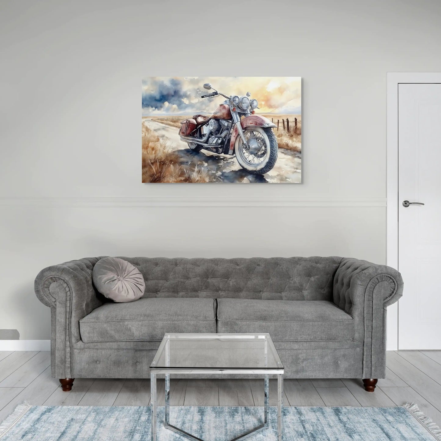 Tableau Moto Vintage : Liberté sur Route Affiches, reproductions et œuvres graphiques Art Virtuoso