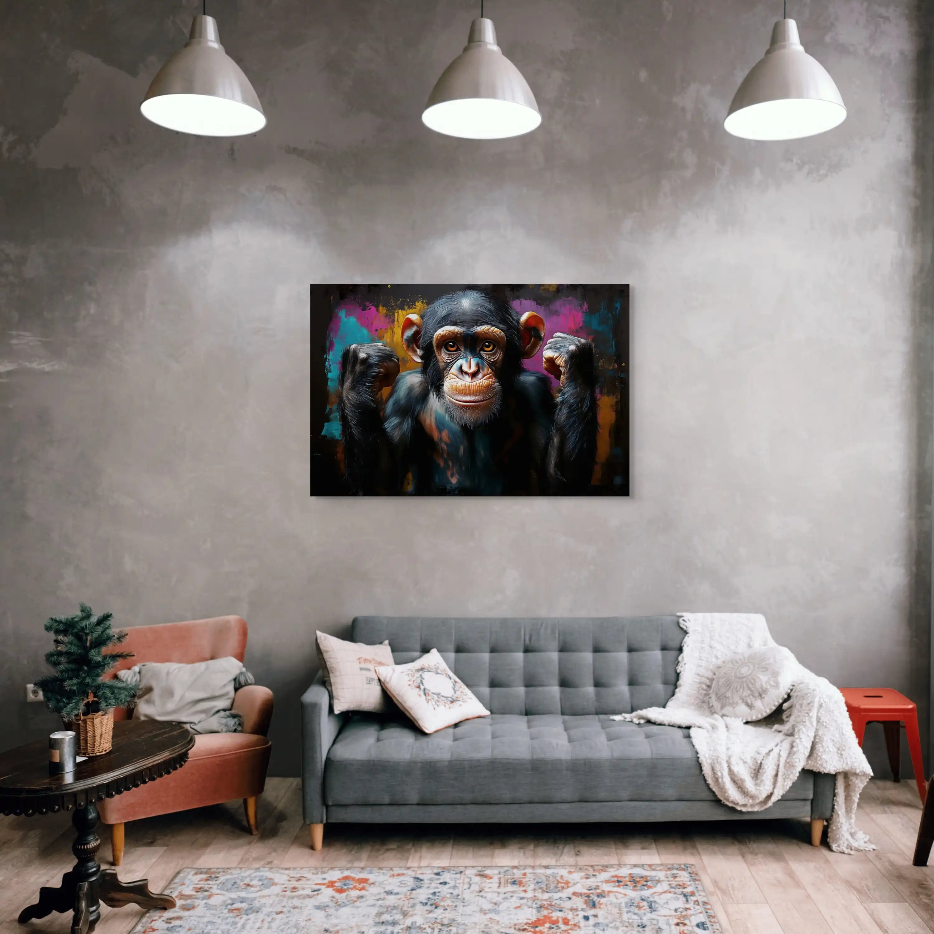 Tableau Singe Jardinier