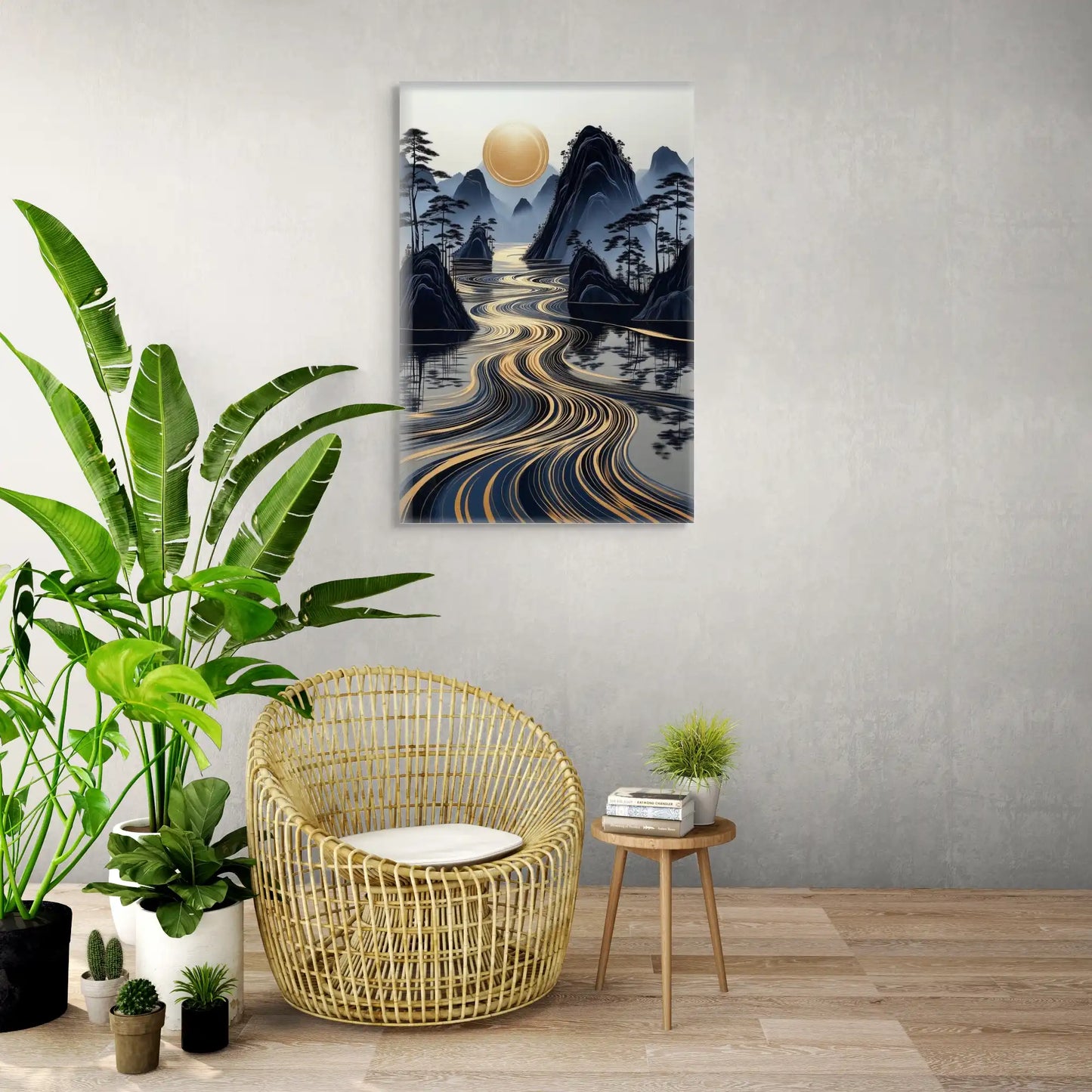 Tableau Nature Design - Rivière d'Or Affiches, reproductions et œuvres graphiques Art Virtuoso