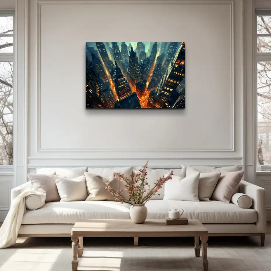 Tableau New York Moderne : Canyon Urbain