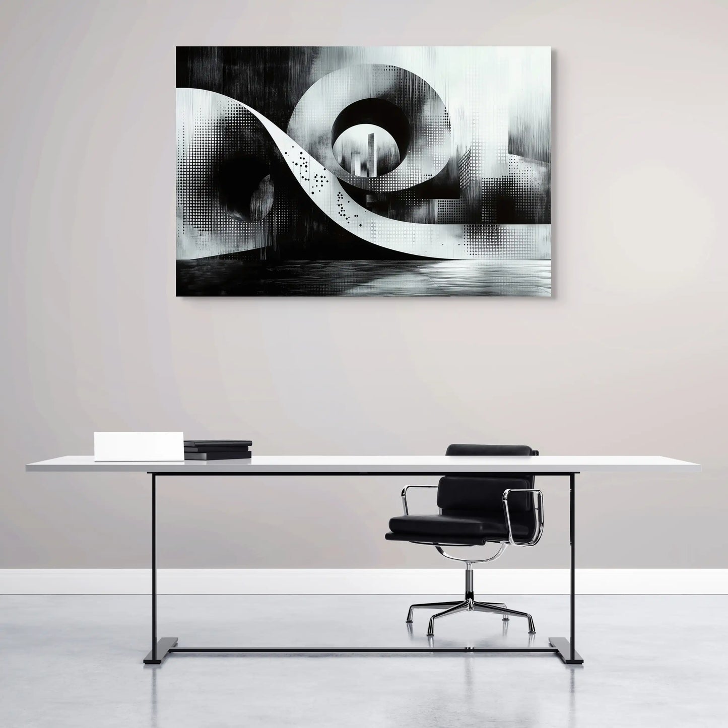 Tableau Noir et Blanc Original - Infini Affiches, reproductions et œuvres graphiques Art Virtuoso