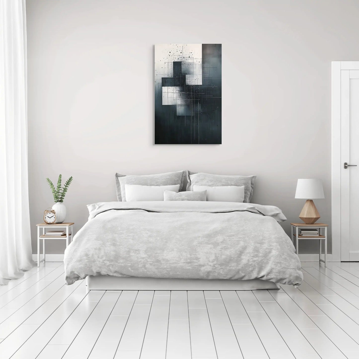 Tableau Noir et Blanc - Vertical Architecture Affiches, reproductions et œuvres graphiques Art Virtuoso