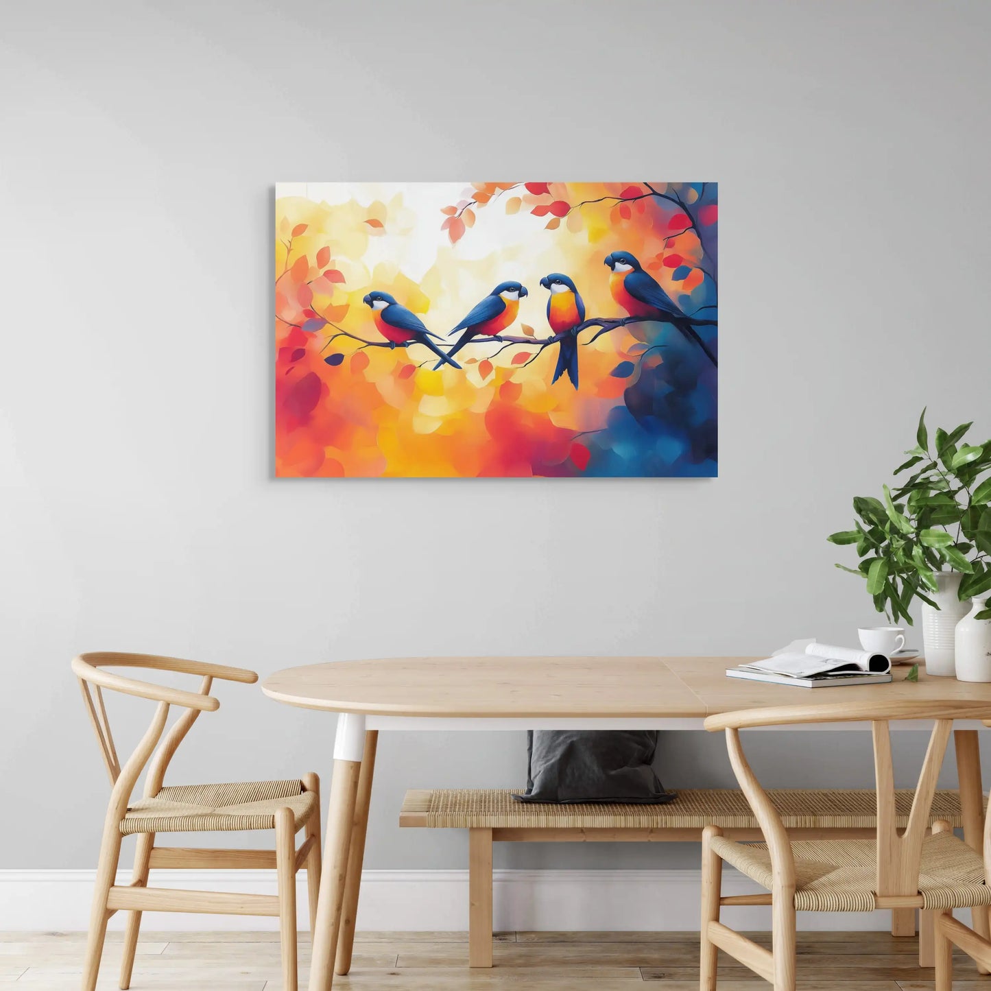 Tableau Oiseaux sur Branche : Le Repos du Soir Affiches, reproductions et œuvres graphiques Art Virtuoso