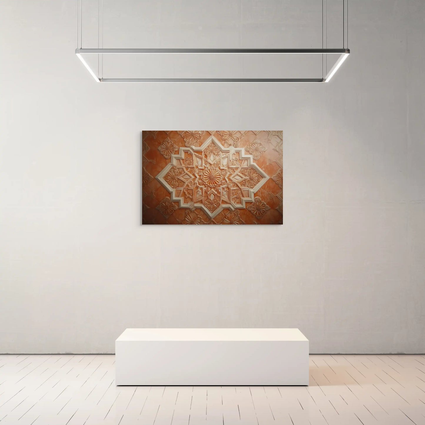 Tableau Oriental Terracotta - Éclat des Traditions Affiches, reproductions et œuvres graphiques Art Virtuoso