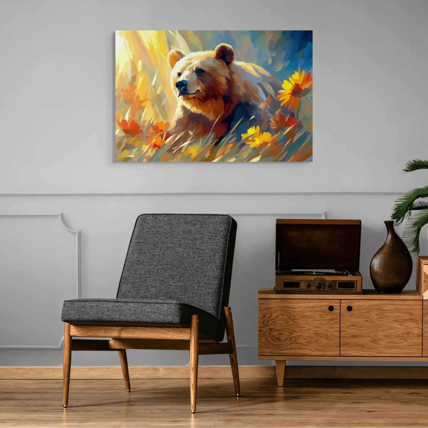 Tableau Ours Brun - Douceur Sauvage Affiches, reproductions et œuvres graphiques Art Virtuoso