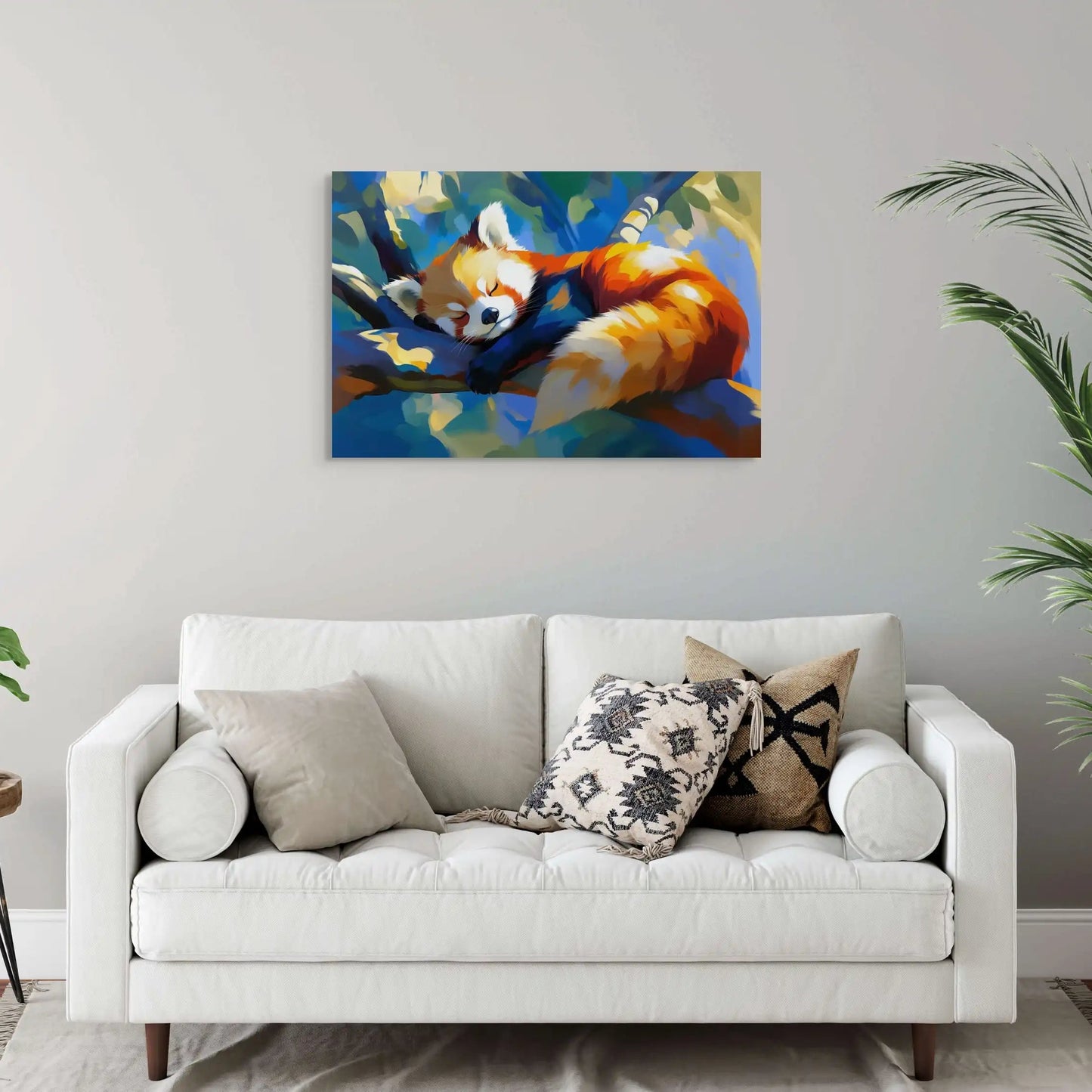 Tableau Panda Roux - Rêverie Colorée Affiches, reproductions et œuvres graphiques Art Virtuoso