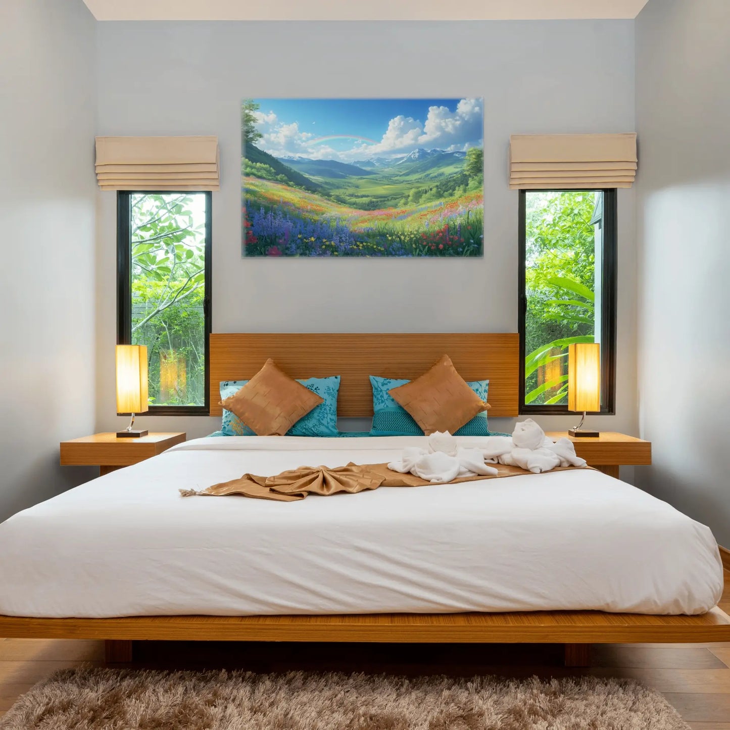 Tableau Paysage Fleuri Affiches, reproductions et œuvres graphiques Art Virtuoso