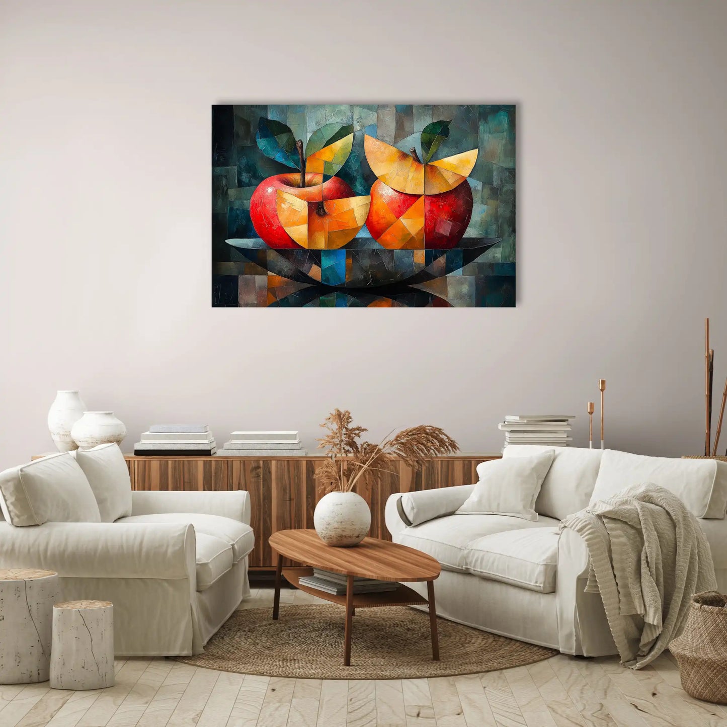 Tableau Peinture Fruits - Fragments Cubiques