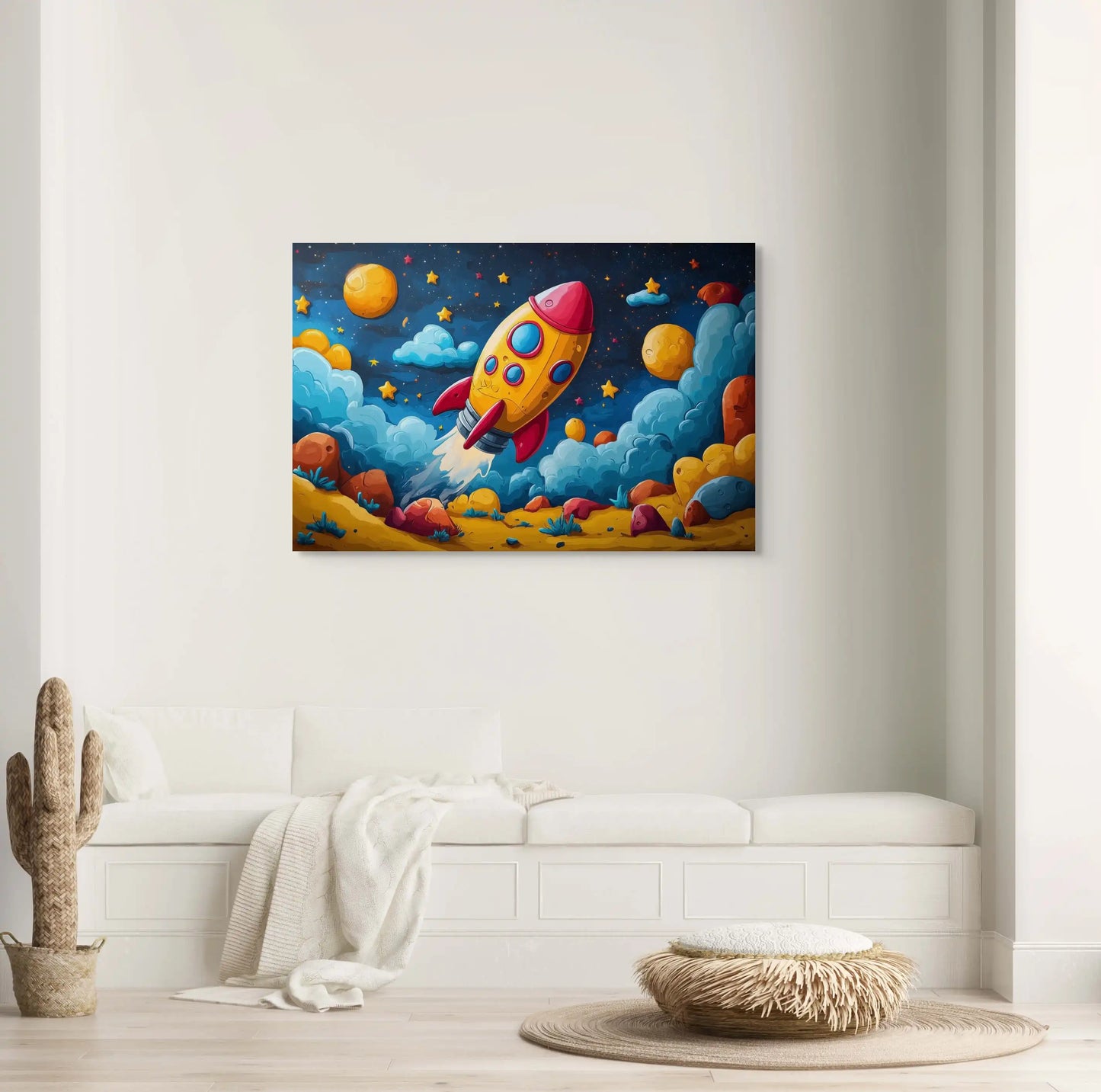 Tableau Peinture Pour Petit Garçon - Voyage intergalactique Affiches, reproductions et œuvres graphiques Art Virtuoso