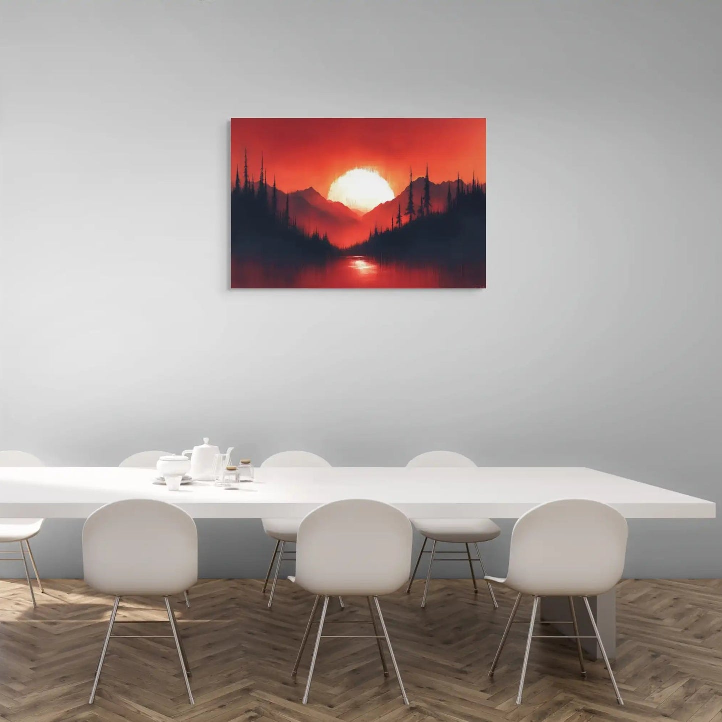 Tableau Peinture Rouge - L’Évasion Abstraite Affiches, reproductions et œuvres graphiques Art Virtuoso