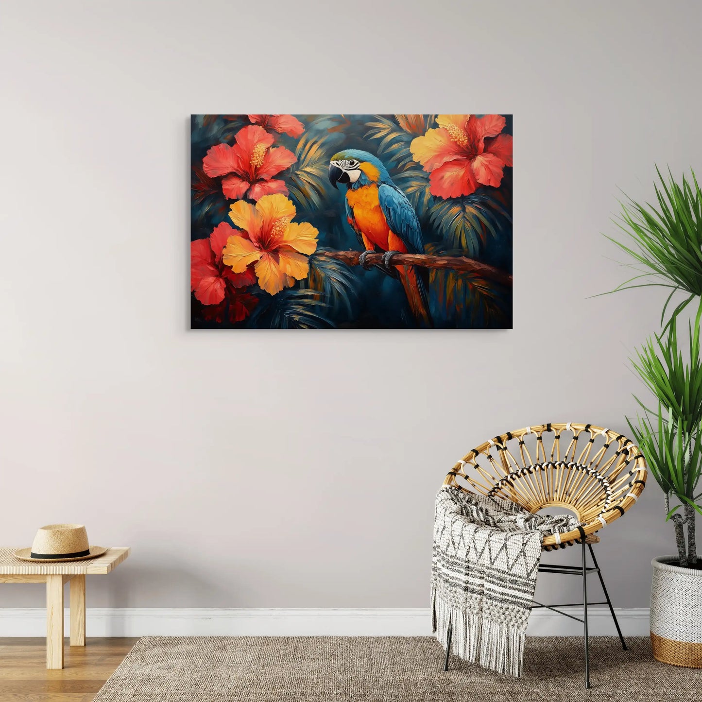 Tableau Perroquet - Jungle Naturelle Affiches, reproductions et œuvres graphiques Art Virtuoso