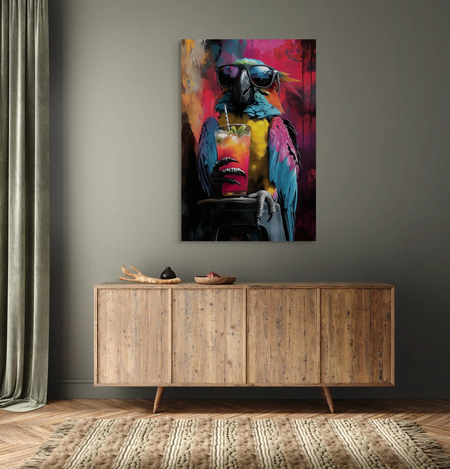 Tableau Perroquet - Pop Art Affiches, reproductions et œuvres graphiques Art Virtuoso