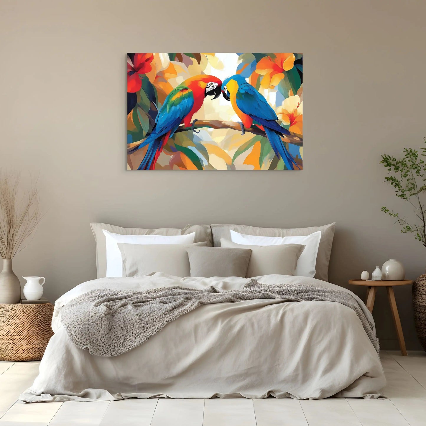 Tableau Perroquets - Duo Tropical Affiches, reproductions et œuvres graphiques Art Virtuoso