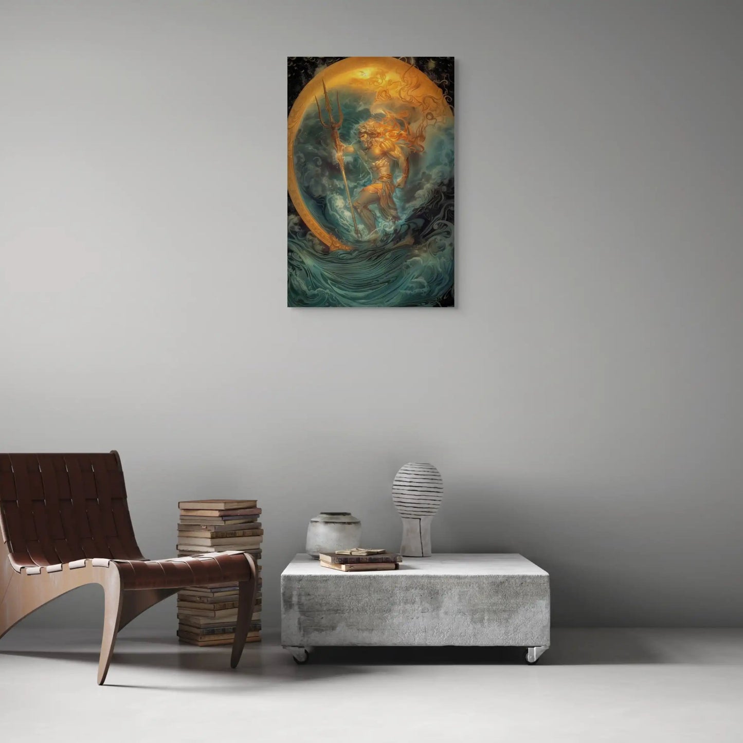 Tableau Poséidon - Dieu des Mers Affiches, reproductions et œuvres graphiques Art Virtuoso