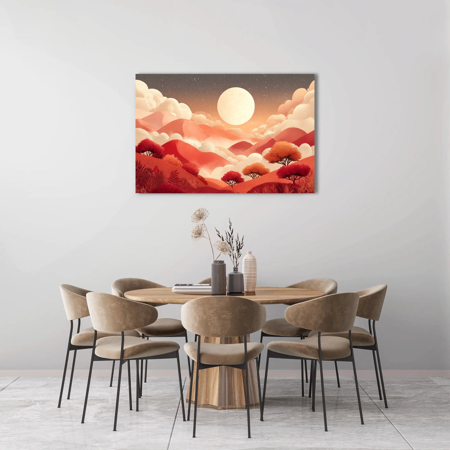 Tableau pour Chambre Cocooning : Aurore Terracotta