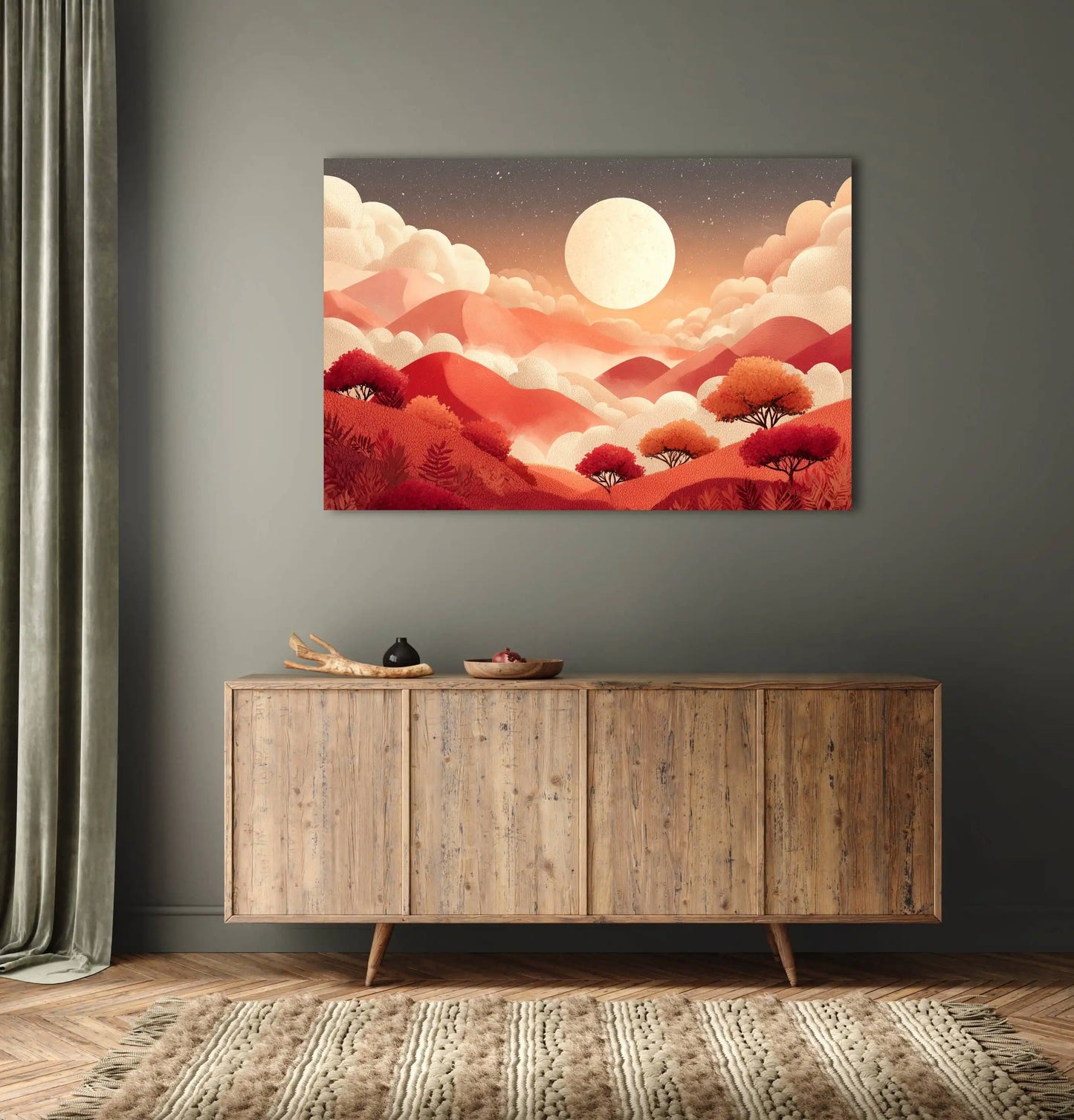 Tableau pour Chambre Cocooning : Aurore Terracotta