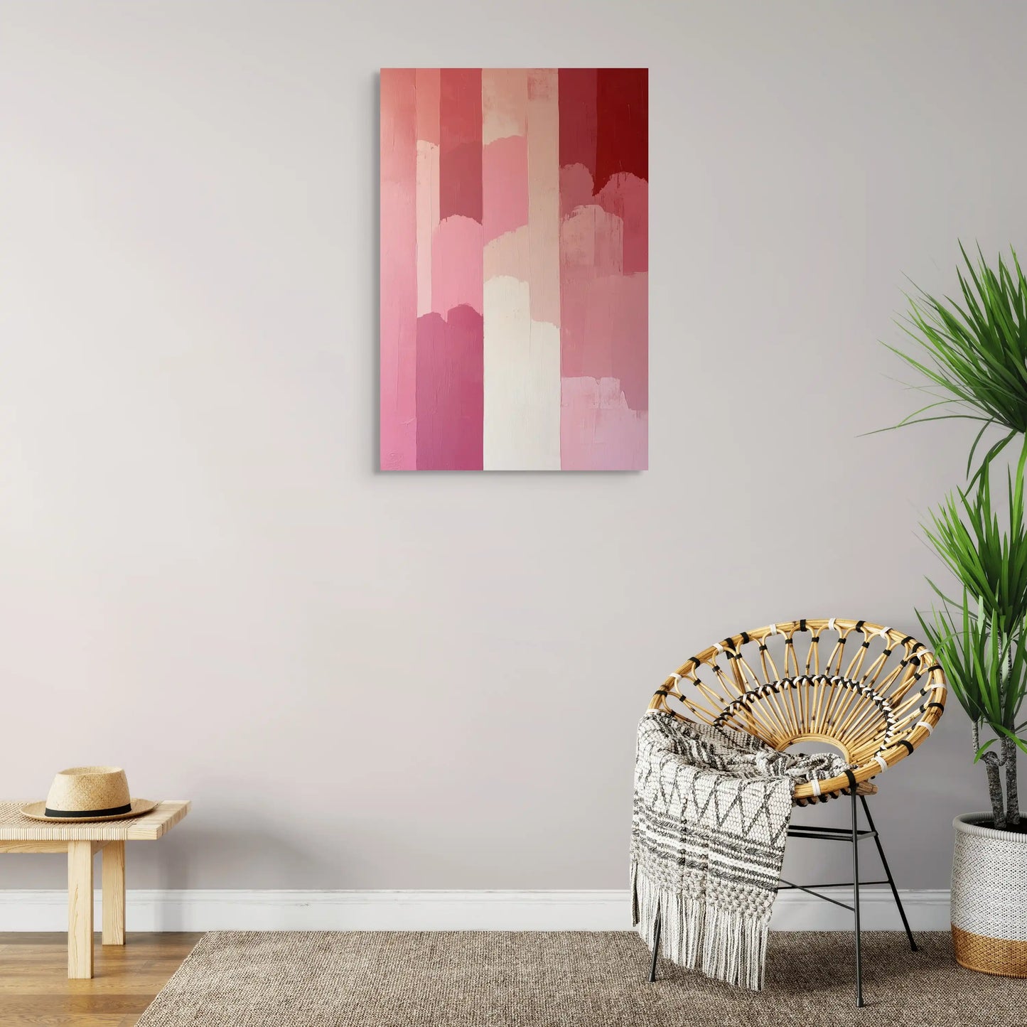 Tableau Rose Chambre : Dégradés Sereins Affiches, reproductions et œuvres graphiques Art Virtuoso