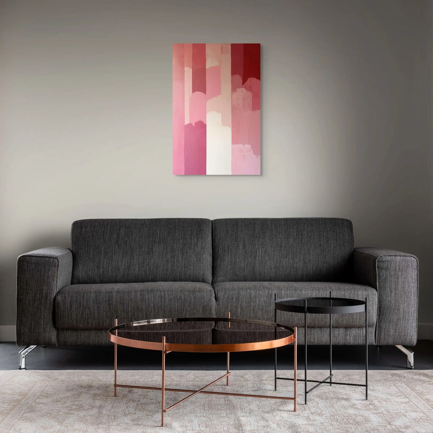 Tableau Rose Chambre : Dégradés Sereins Affiches, reproductions et œuvres graphiques Art Virtuoso