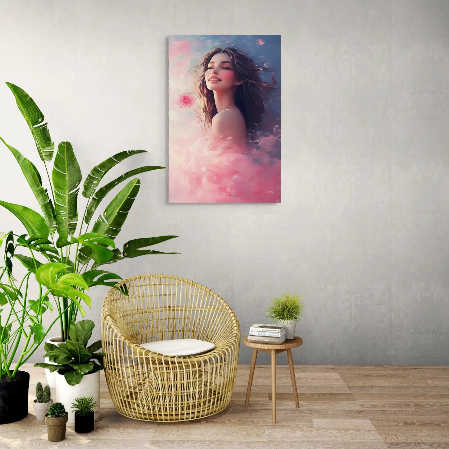Tableau Rose Femme : Souffle de Printemps Affiches, reproductions et œuvres graphiques Art Virtuoso