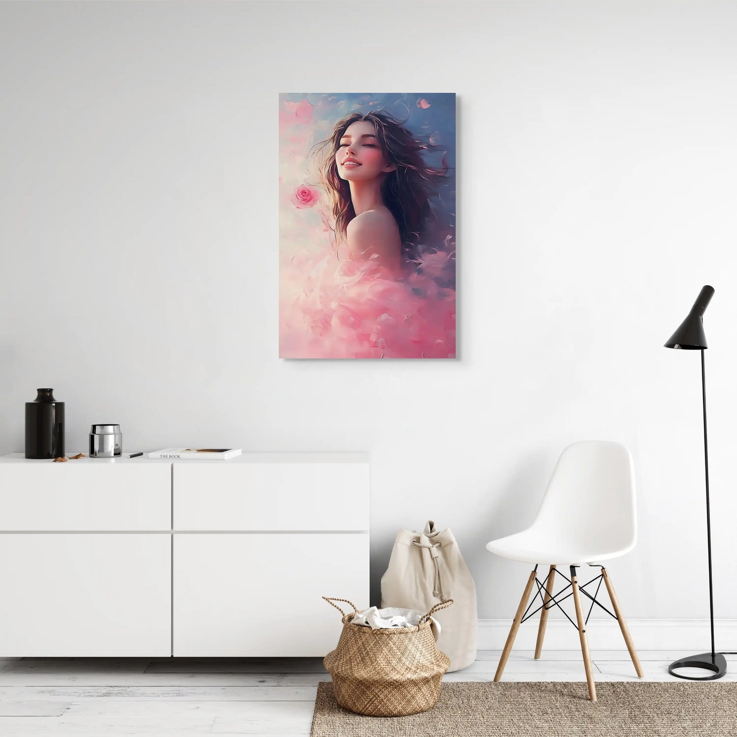 Tableau Rose Femme : Souffle de Printemps Affiches, reproductions et œuvres graphiques Art Virtuoso
