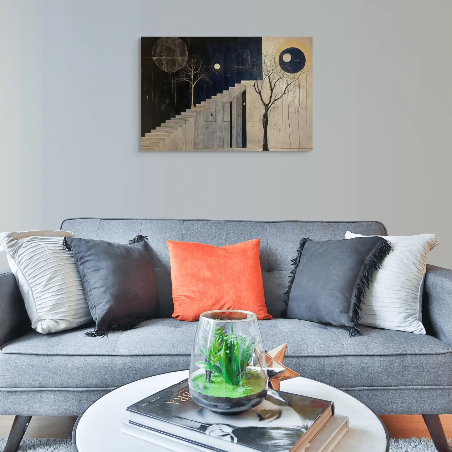 Tableau Scandinave Noir et Blanc - Équilibre Affiches, reproductions et œuvres graphiques Art Virtuoso