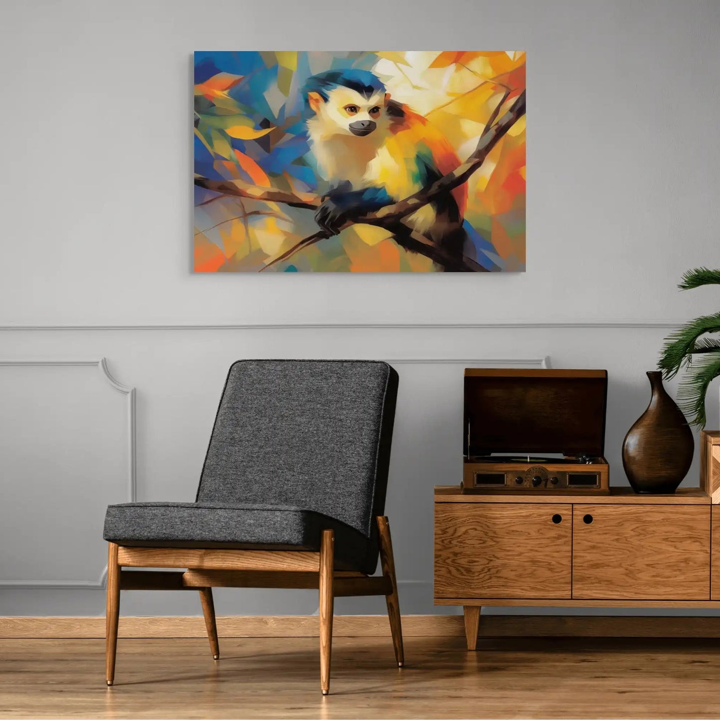 Tableau Singe Couleur - Esprit de la Jungle Affiches, reproductions et œuvres graphiques Art Virtuoso