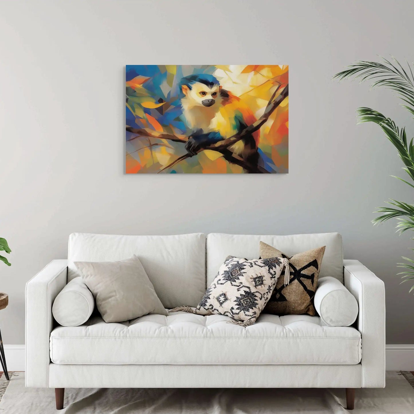 Tableau Singe Couleur - Esprit de la Jungle Affiches, reproductions et œuvres graphiques Art Virtuoso