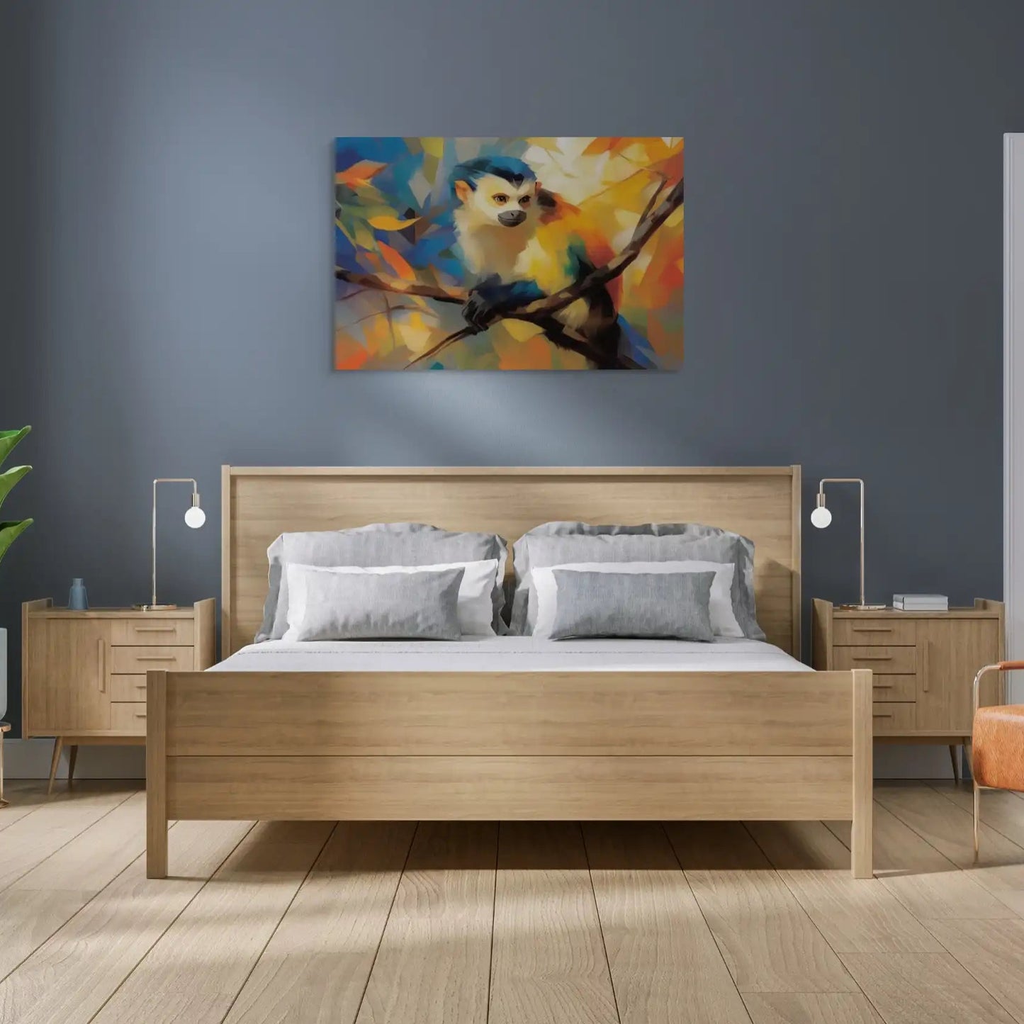 Tableau Singe Couleur - Esprit de la Jungle Affiches, reproductions et œuvres graphiques Art Virtuoso