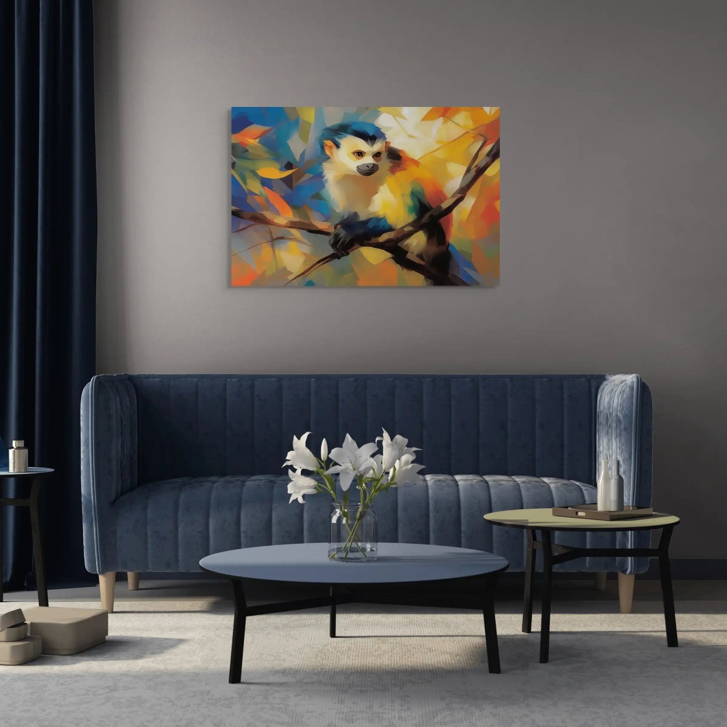 Tableau Singe Couleur - Esprit de la Jungle Affiches, reproductions et œuvres graphiques Art Virtuoso