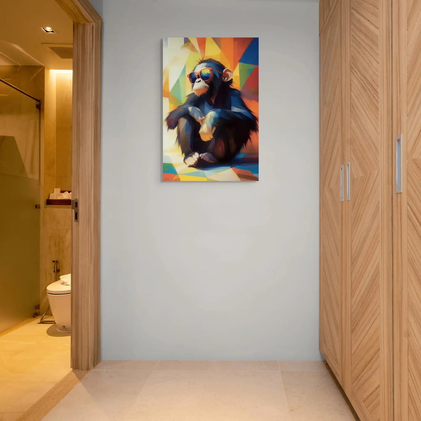 Tableau Singe Moderne - Cool Attitude Affiches, reproductions et œuvres graphiques Art Virtuoso