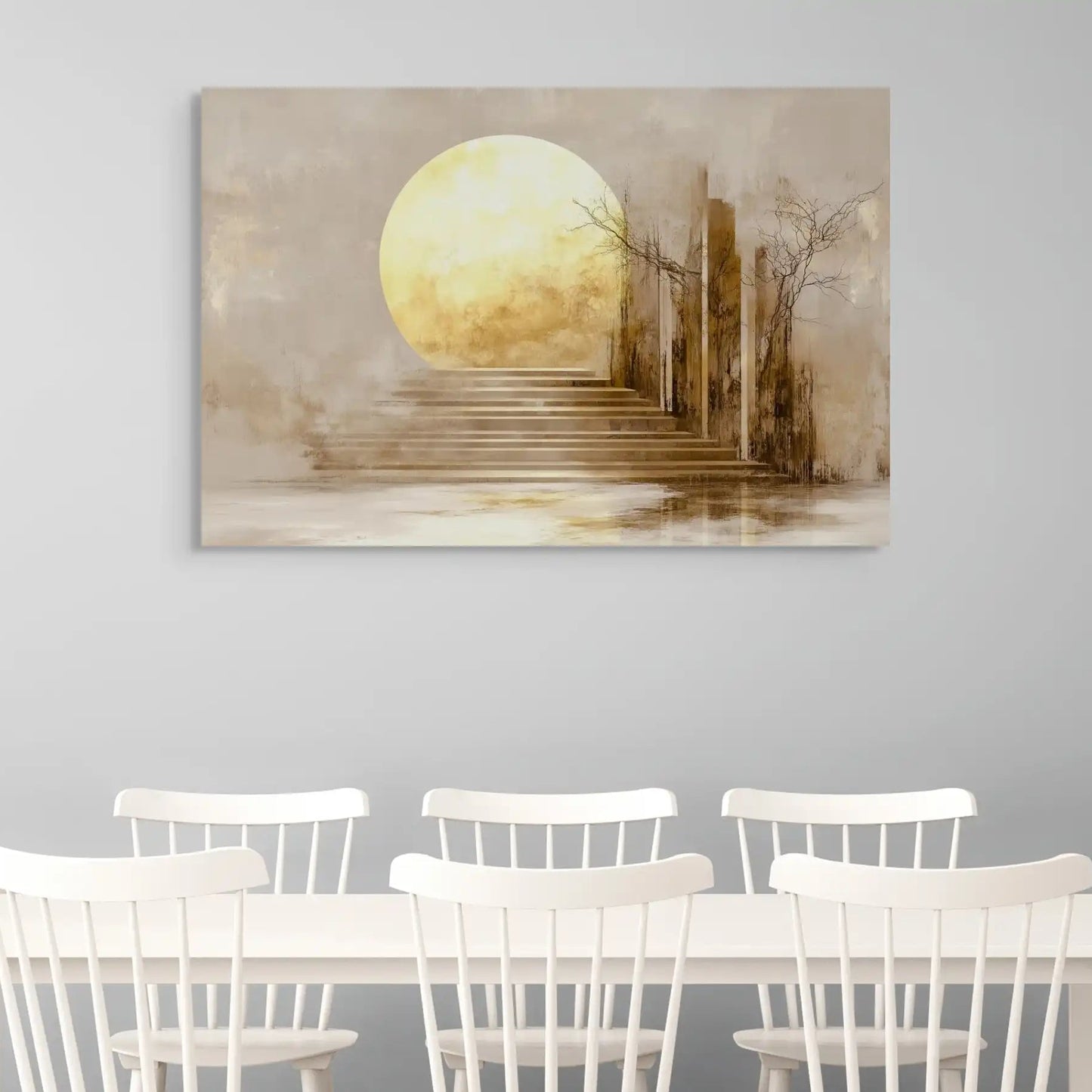 Tableau Style Scandinave - Lune d'Or Affiches, reproductions et œuvres graphiques Art Virtuoso