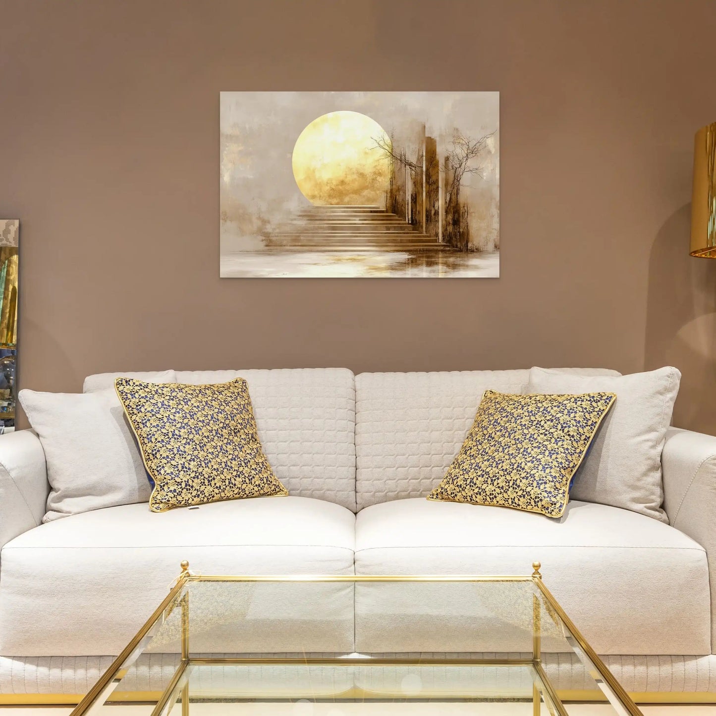 Tableau Style Scandinave - Lune d'Or Affiches, reproductions et œuvres graphiques Art Virtuoso