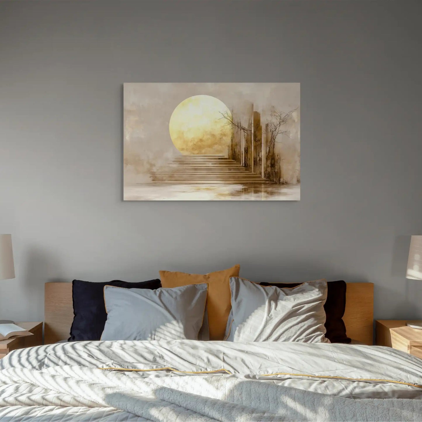 Tableau Style Scandinave - Lune d'Or Affiches, reproductions et œuvres graphiques Art Virtuoso