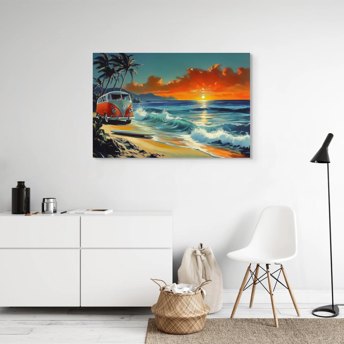 Tableau Surf Vintage : Paradise Sunset Affiches, reproductions et œuvres graphiques Art Virtuoso