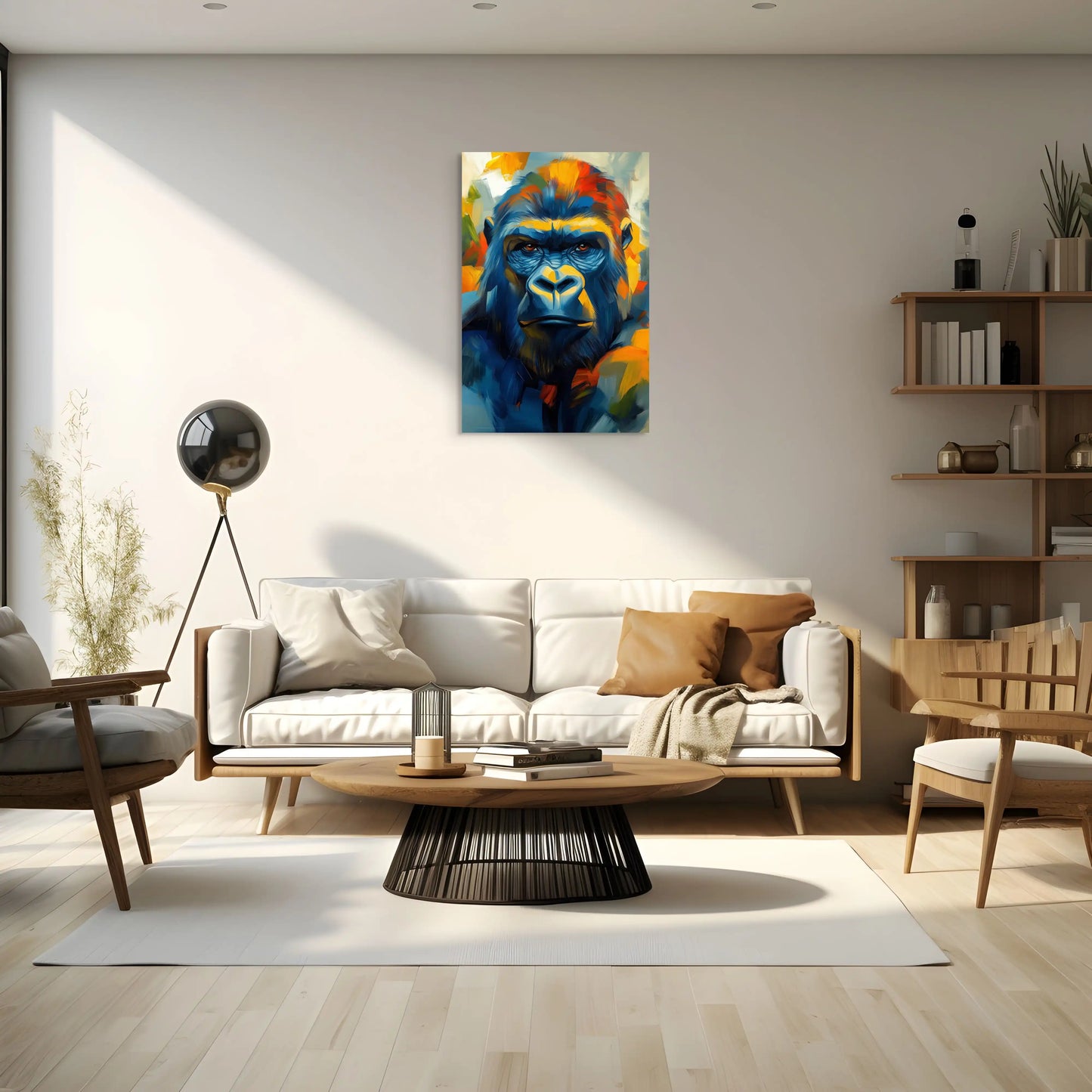 Tableau Tête de Gorille : Éclat Sauvage Affiches, reproductions et œuvres graphiques Art Virtuoso