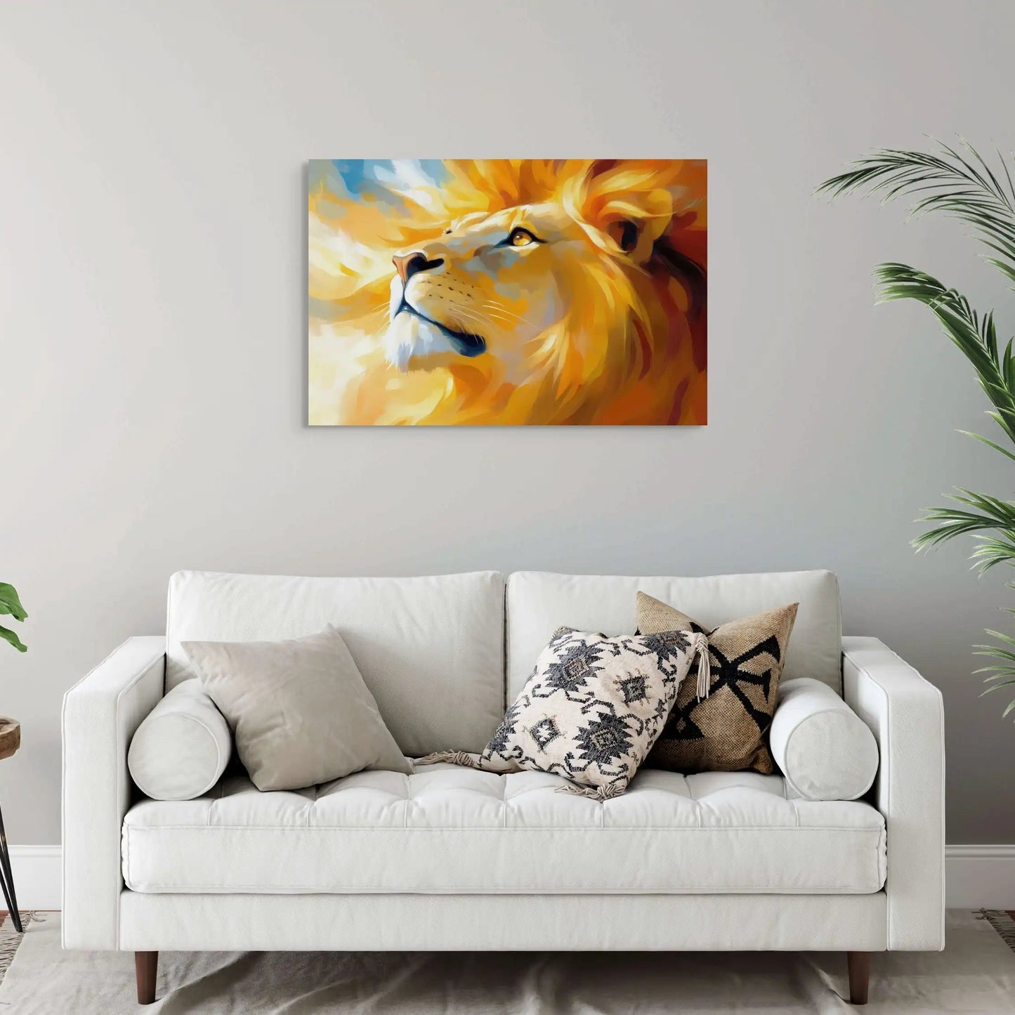 Tableau Tête de Lion - Regard de Feu Affiches, reproductions et œuvres graphiques Art Virtuoso