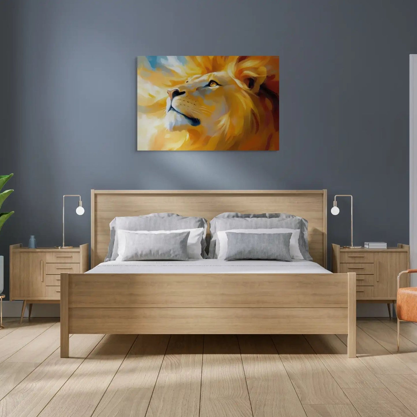 Tableau Tête de Lion - Regard de Feu Affiches, reproductions et œuvres graphiques Art Virtuoso