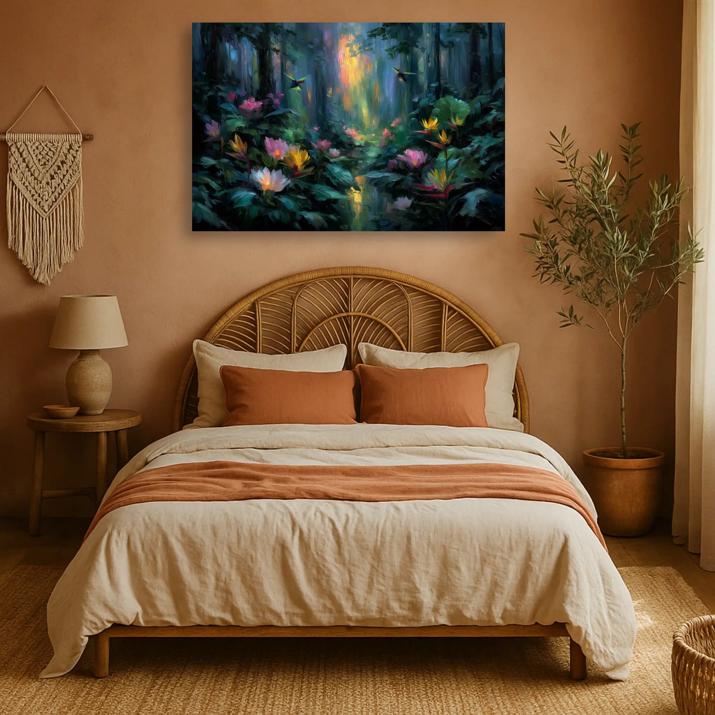 Tableau Toile Jungle : Symphonie des Colibris