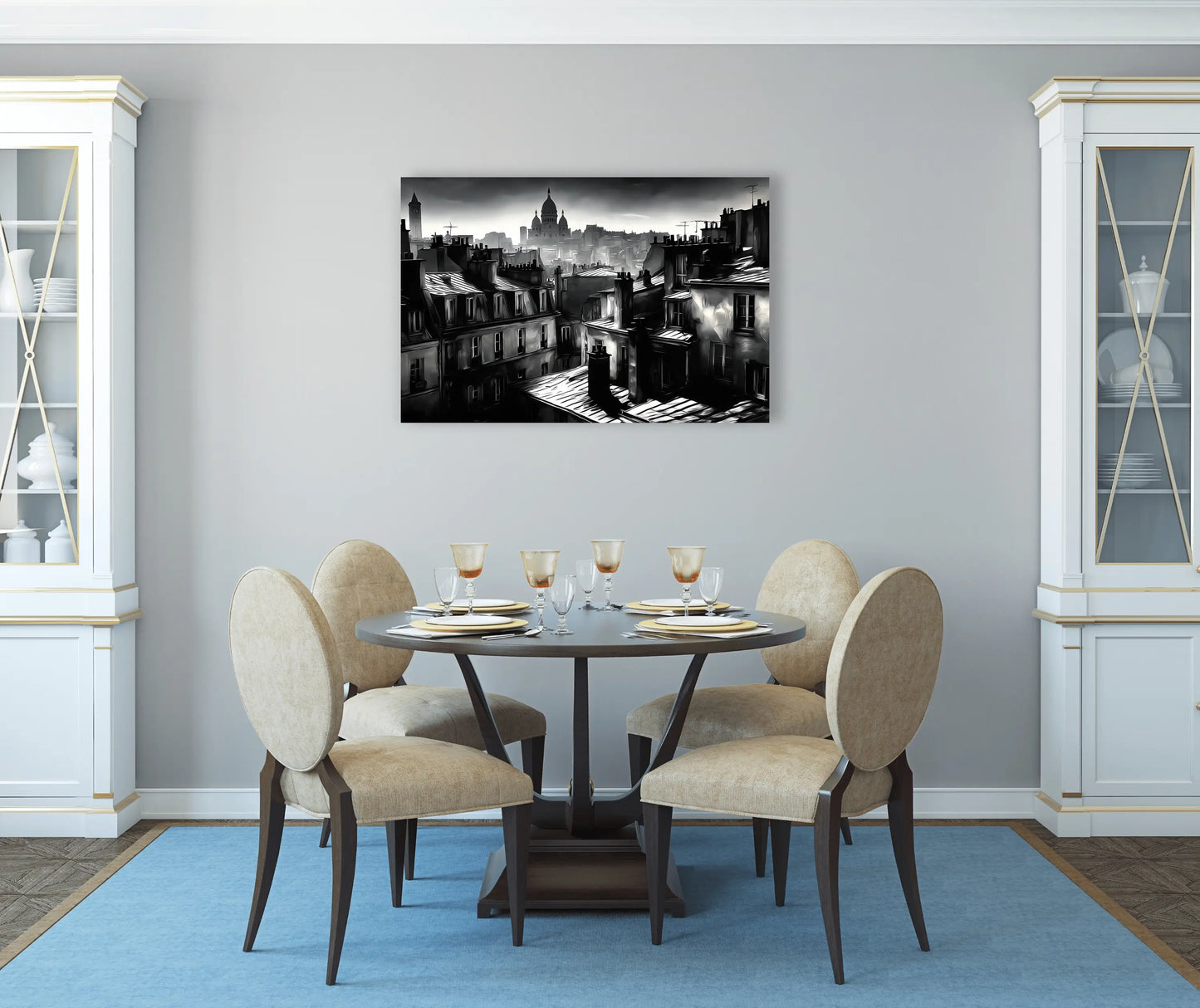 Tableau Toits de Paris – Ombres d’ardoise