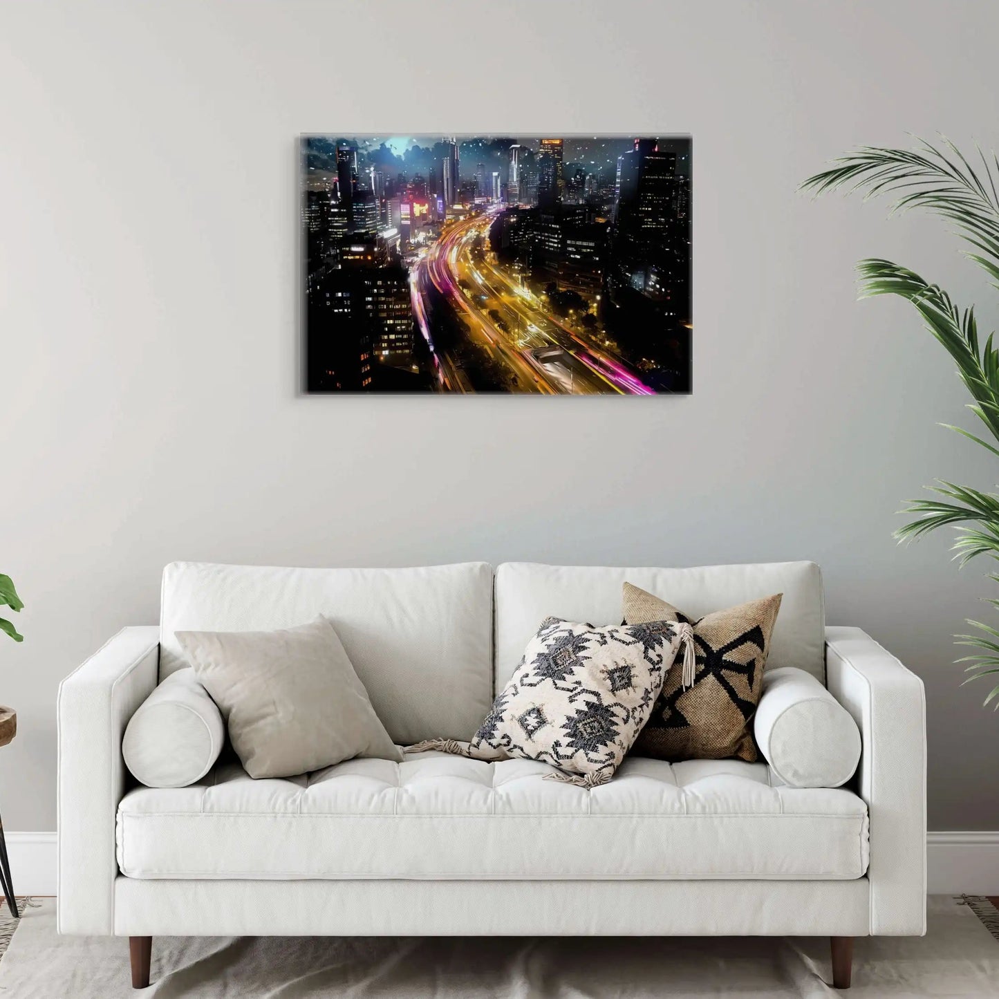 Tableau Urbain Pop Art - Flux Lumineux Affiches, reproductions et œuvres graphiques Art Virtuoso