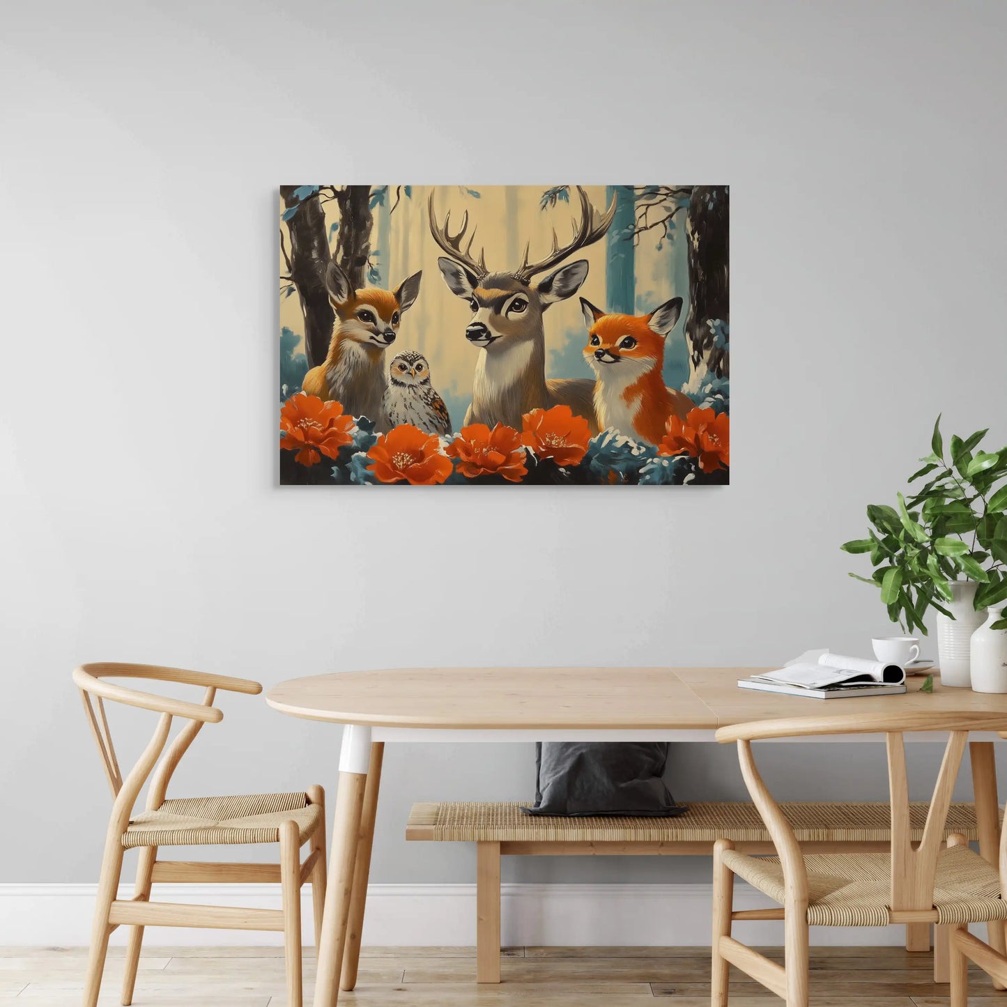 Tableau Vintage Animaux : Enchantement Forestier Affiches, reproductions et œuvres graphiques Art Virtuoso